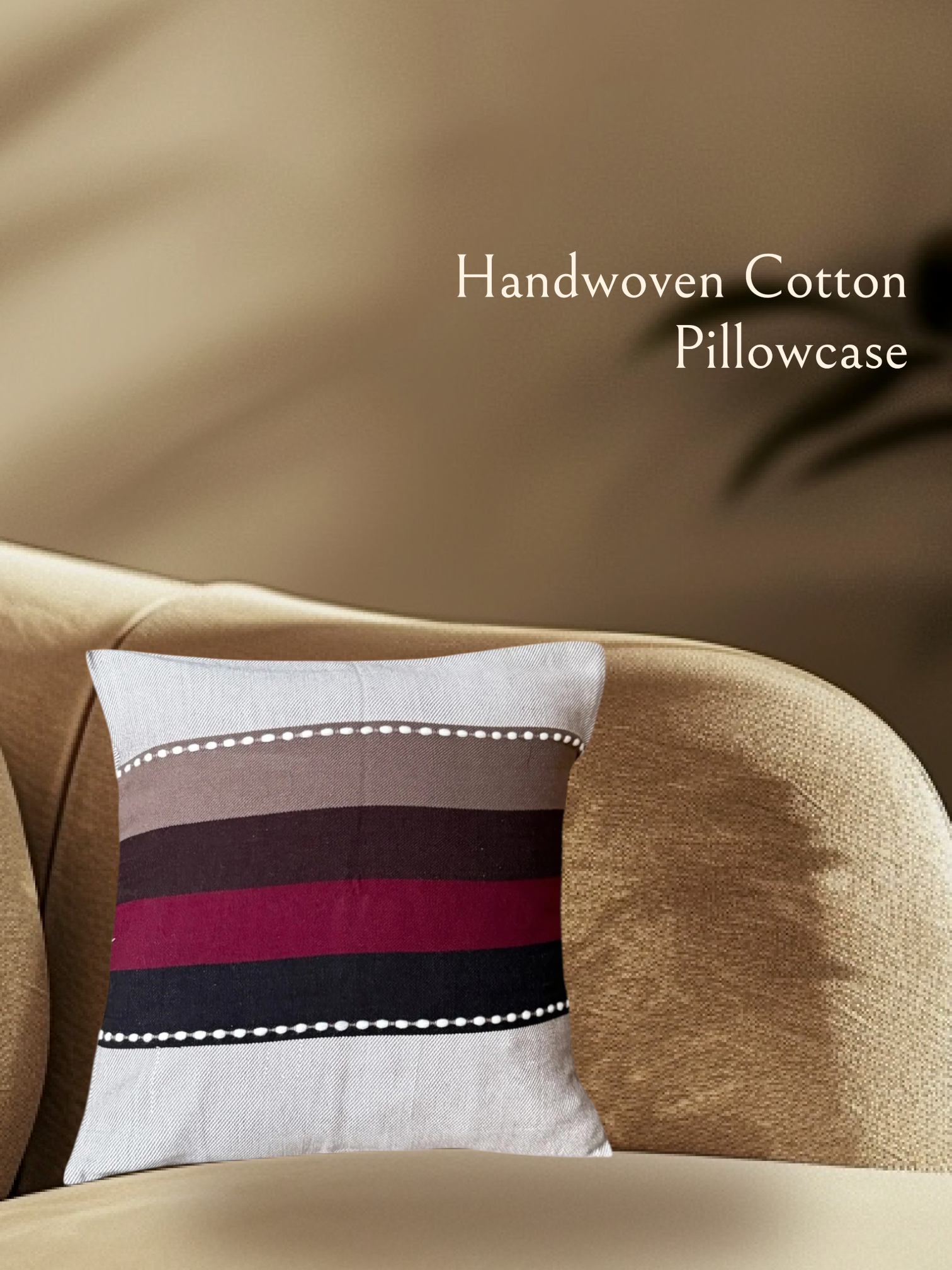 LK-H-004 - Handwoven Cotton Pillowcase