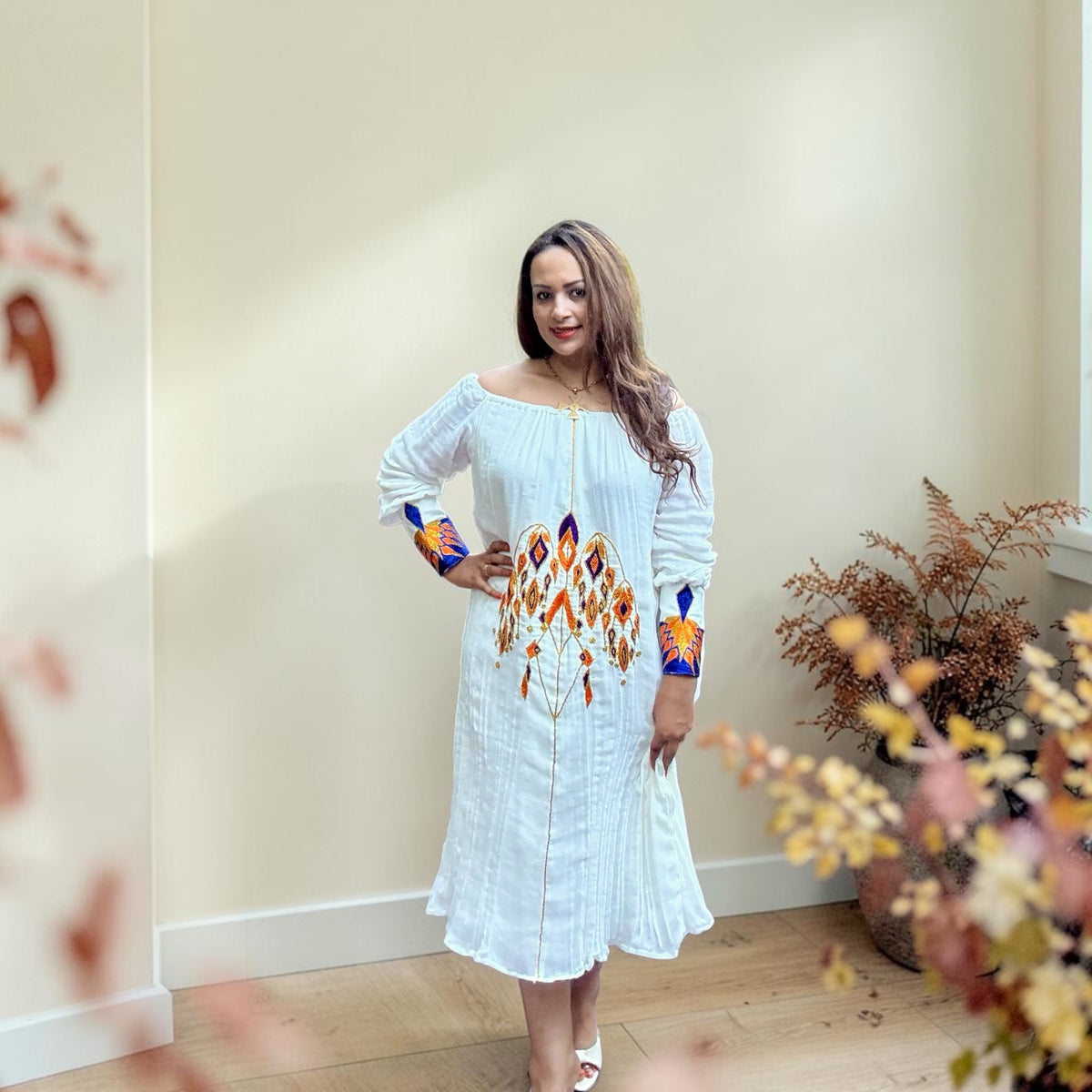 LK-W-001 - Yohannes Sisters Dress, Eje Tilf (Hand Embroidery)