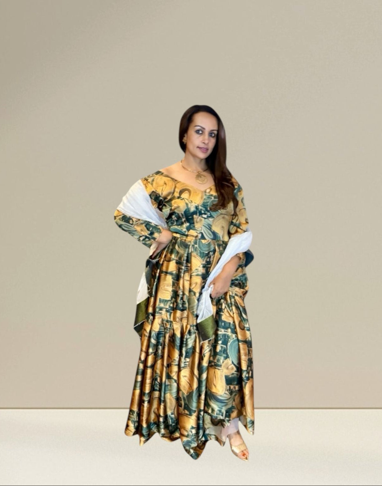 LK-W-014 - Silk Shiffon Dress