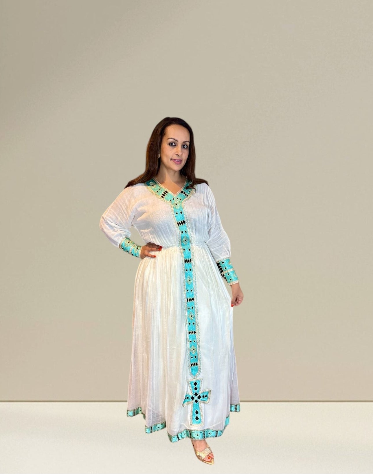 LK-W-012 - Menen Dress and Netela